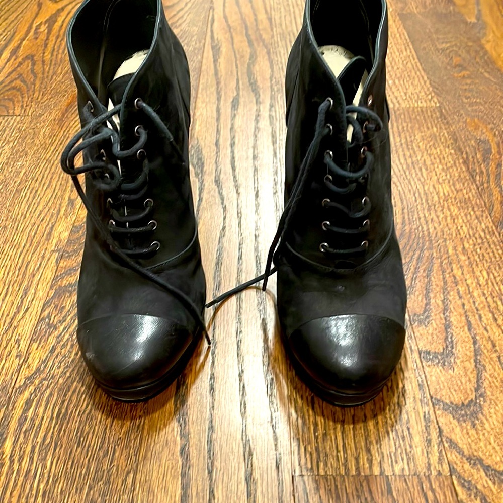 Chanel suede booties